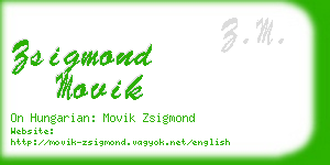 zsigmond movik business card